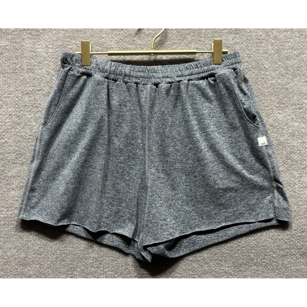 Vuori Boyfriend Shorts Women's Heather Grey Medium Raw Hem Athleisure Daily